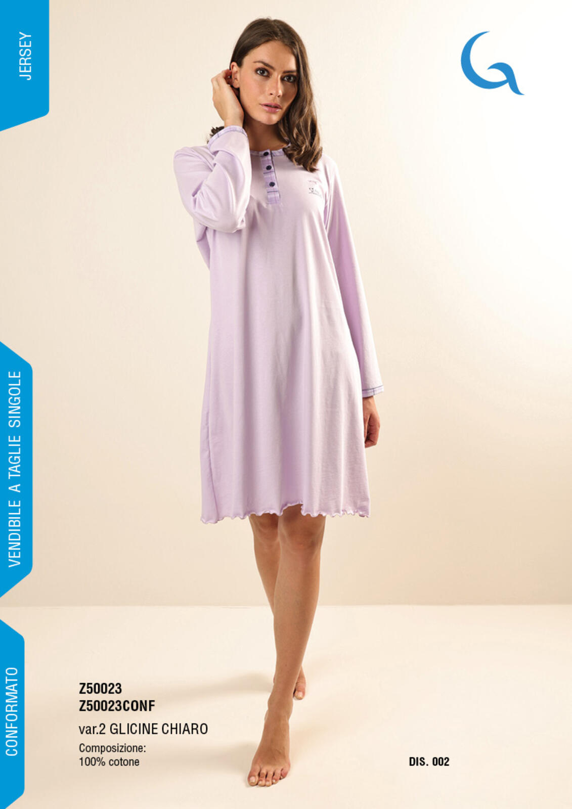CAMICIA NOTTE M/L DONNA Z50023 Tellini S.r.l. Wholesale Clothing